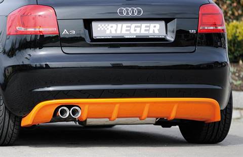 Diffusore Rieger A3 8P Sportback dal2008 per marmitta 2X76 lato SX