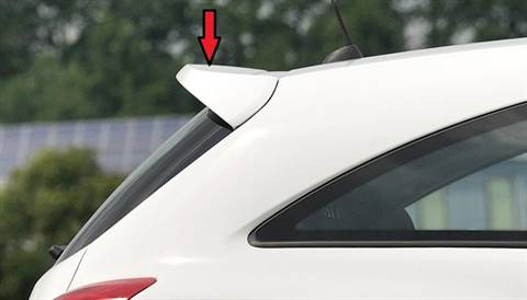 spoiler tetto OPEL CORSA D 5-porte con 3.luce stop