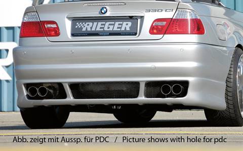 Paraurti post Rieger BMW E46 Coupe/Cabrio/Berlina con PDC dal 2002