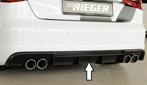 Diffusore Rieger Audi S3 8V fino'16  marm duplex 4x90 ABS grezzo