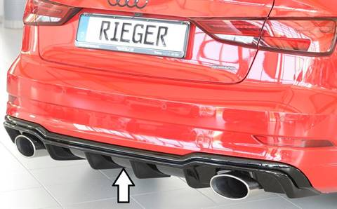 Diffusore Rieger A3 8V Sedan nero l uc. term Sx/Dx 152x95solo S-line