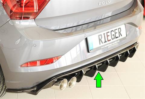 Diffusore Rieger Polo AW GTI dal'17-21 per terminali 2x76 sinistro