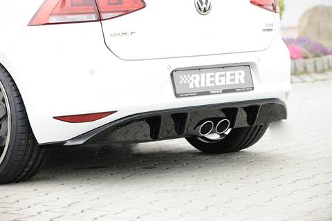 Diffusore Golf 7 no R-line nero lucido per 2 terminali centrali R32