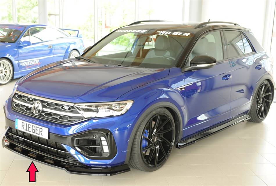 Lama anteriore Rieger T-Roc R-line facelift dal 2022 nero lucido