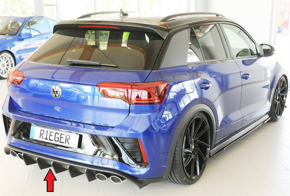 Diffusore Rieger T-Roc R R-line dal '22 per 4 terminali 4x107 ABS