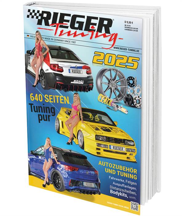 Catalogo Rieger 2025 con 640 pagine di articoli tuning esclusivi