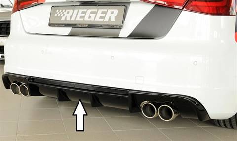 Diffusore Rieger Audi A3 8V solo S-Line marm duplex 4x90 nero lucido