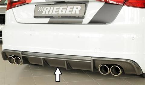 Diffusore Rieger Audi A3 8V solo S-Line marm duplex 4x90 carbonlook